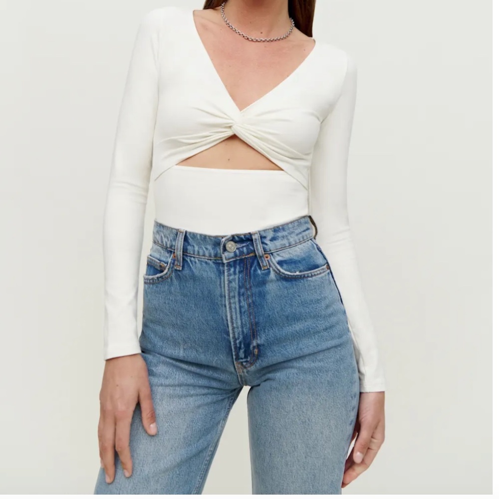 Reformation Kelia Knit Top - Ivory